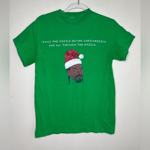 Snoop Dogg Twas the night before Christmas T-shirt. ‘‘Twas the nizzle. Medium. - Picture 1 of 2